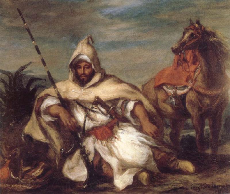 Eugene Delacroix A Moroccan from the Sultan-s Guard France oil painting art